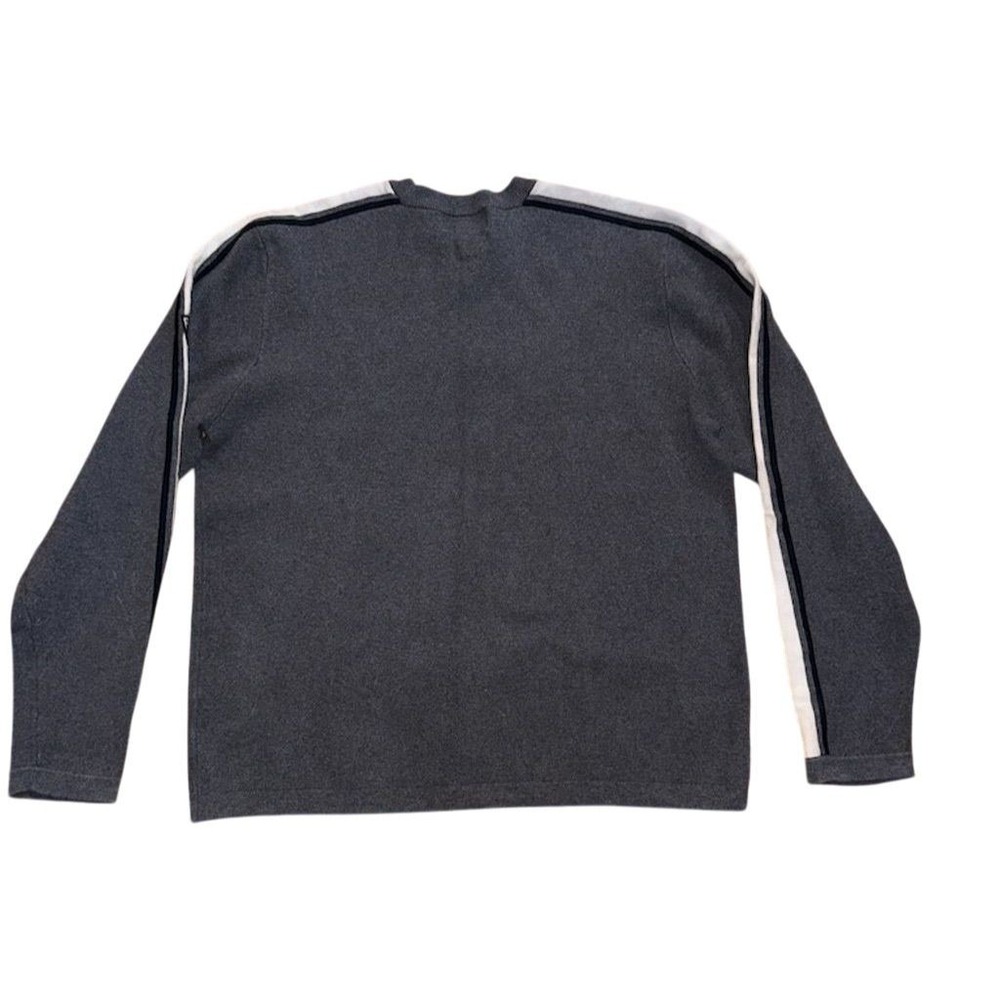 Eddie Bauer Men's Gray Striped Crew Neck Pullover cotton Sweater‎ L grandpacore - Picture 8 of 8